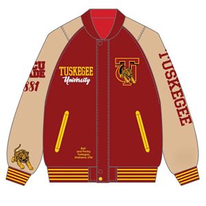 Tuskegee Varsity Jacket Golden Tigers Mascot bordado HBCU Pride 1881 School Spirit prendas de vestir exteriores personalizadas Unisex ropa a granel - Product Image 1