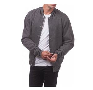 Veste universitaire en molleton de coton personnalisé pour hommes, veste Letterman vierge, veste de baseball décontractée pour hommes, vente en gros - Product Image 3