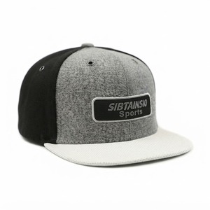 Gorra de Béisbol Trucker Unisex, 6 Paneles, Visera Plana, 100% Algodón, Tricolor Gris, Negro y Blanco, con Logotipo Personalizado del Equipo, Transpirable e Impermeable - Product Image 1