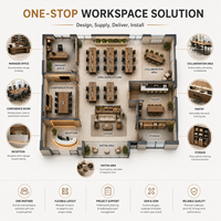 Solution de bureau tout-en-un OEM ODM pour mobilier de bureau, adapté aux salles de direction, salles de conférence, réceptions et cantines