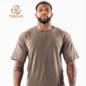 Camiseta Unisex de algodón de 220gsm de gran tamaño 100%, ropa de calle ligera transpirable suave, Camisetas largas de peso pesado en blanco, parte delantera para hombres - Product Image 2