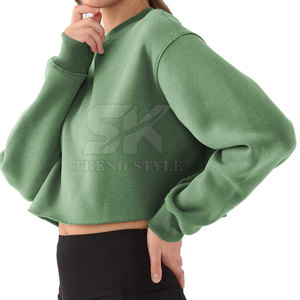 Ropa de Moda Personalizada, Sudaderas Cortas Lisas para Mujer, Diseño Personalizado, Mangas Largas, Sudaderas Cortas Lisas para Mujer - Product Image 6
