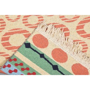 พรมตุรกีวินเทจ ขนาด 1.9x2.8 ฟุต สีเบจ ลายอิคัต - Product Image 4