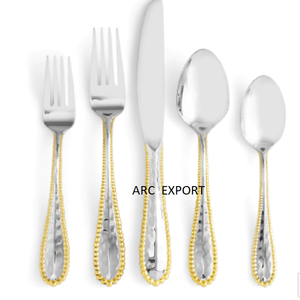 Ensembles de couverts de nourriture de restaurant ensembles de couverts de couverts d'acier inoxydable en métal poli par miroir pour le fournisseur en gros dans le bon prix - Product Image 1