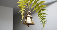 Campana de latón macizo para barcos, montaje en pared, anillo transparente para uso en interiores y exteriores, campana de vaca pesada de latón macizo, tamaño de 7 pulgadas