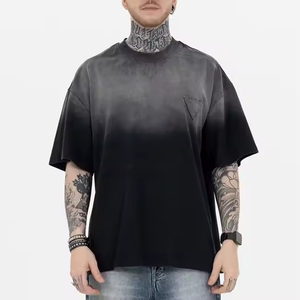 Respirant professionnel conception coton lourd t-shirt unisexe coupe régulière tendance mode logo personnalisé 180 200 Gsm 220 240 - Product Image 2