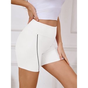 Pantalones cortos de impacto de entrenamiento para mujer Scrunch Butt Lifting Gym Seamless Booty Biker Shorts Azul claro L - Product Image 2