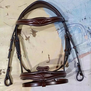 Demi-muserolle en cuir durable et élégant pour chevaux Halter équestre fait à la main pour l'équitation et l'entraînement professionnels - Product Image 1
