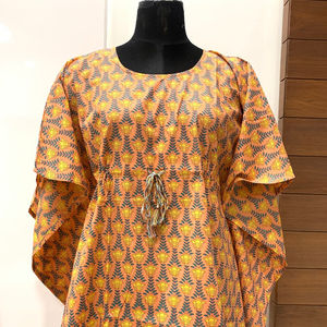 Ropa de playa corta ligera para mujer Kaftan Dress Boho Short Kaftan para mujer Casual Short Kaftan Outfit - Product Image 1