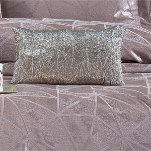 Guzide Lisa Dried Rose 4-Piece Customized Classic Luxury Home <b>Bedspread</b> <b>Set</b> 100% Chenille Organic Woven Striped Washable Ant - Product Image 4