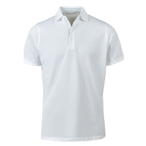 Manga corta para golf de rendimiento para hombre que absorbe la humedad para Polo patrón sólido disponible en etiqueta privada grande y alta - Product Image 5