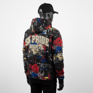 บริการ OEM ขายส่ง เสื้อฮู้ดดี้ผ้าฟลีซน้ำหนักเบาสำหรับผู้ชาย พิมพ์ลายดิจิทัล ฤดูหนาว สีตามสั่ง - Product Image 5