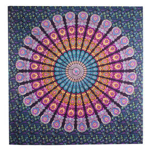 Tenture murale psychédélique personnalisée, imprimé bohème Mandala, grande tapisserie - Product Image 6