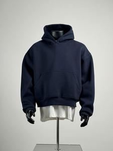 Personnalisé 100% Coton Automne Tricoté Boxy Pull à Capuche Haute Qualité Vierge Oversize Poids Lourd French Terry pour Hommes - Product Image 5