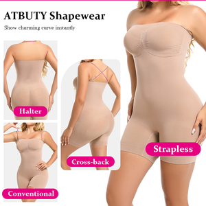 Body Moldeador de Una Pieza para Mujer, Sin Costuras, de Alta Compresión, Tallas Grandes, Estilo Bandeau - Product Image 3