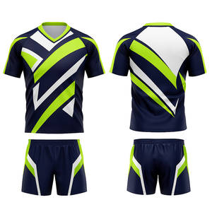 Ensemble d'uniformes de volley-ball personnalisés | Vêtements de sport respirants à séchage rapide | Kit d'entraînement d'équipe avec impression de logo personnalisée - Product Image 4