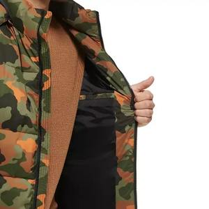 Veste en duvet matelassée personnalisée de la meilleure qualité pour hommes Manteau d'hiver brillant avec col montant Style promotionnel à la mode - Product Image 4