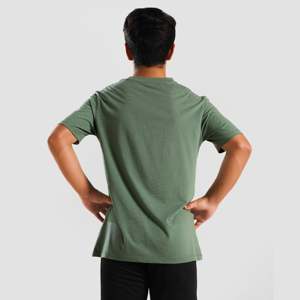 GYMARMOUR Youth M124 Oversize T-Shirt Short Sleeves Loose Fit Cotton for Jersey Green Silk Screen Printing Long Length - Product Image 2