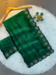 ผ้าชีฟองผ้าไหมระบายอากาศน้ำหนักเบาพร้อมขอบแฟนซีสำหรับงานแต่งงาน - Product Image 6