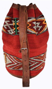 Sac à Dos en Cuir Kilim Marocain Fait à la Main Vintage Rock Fashion Sac à Dos en Cuir Véritable Naturel OEM Disponible - Product Image 3