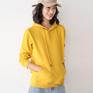 Moda femenina Otoño Invierno 100% algodón señoras suéter de gran tamaño de talla grande sudaderas con capucha y sudaderas para mujer - Product Image 5