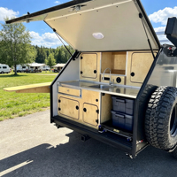 Caravane de voyage remorquable personnalisée OEM, camping-car léger avec aménagement intérieur complet, certifié DOT et VIN pour le marché américain