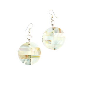 Pendientes colgantes de concha de madreperla coloridos a la moda para mujer, artesanías de calidad de la India para madres y niñas - Product Image 2