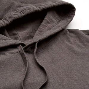 Baggy lourd 600 Gsm 100% coton sweat à capuche court hommes personnalisé uni unisexe poids lourd français éponge sweats à capuche surdimensionnés - Product Image 5