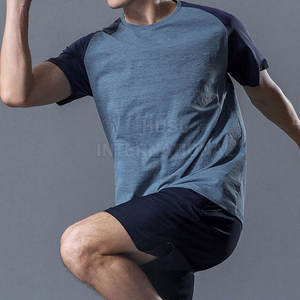 Nueva llegada ropa de entrenamiento para hombre Slim Muscle Fit gimnasio manga corta correr ropa deportiva camiseta hombres algodón - Product Image 3