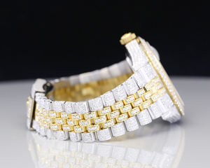 Bijoux de qualité supérieure certifiés VVS Moissanite Diamant Ceinture automatique Hip Hop Jubilee Cadran de forme ronde Montre-bracelet de luxe - Product Image 2