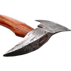 Hacha de caza vikinga, hoja de acero de alto carbono con mango de madera, hacha para acampar al aire libre - Product Image 5