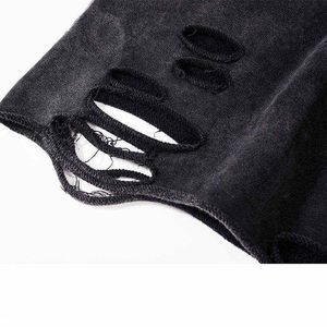 OEM Personnalisé Vintage Distressed Sweat à capuche pour hommes 100% coton French Terry Baggy Sweatshirts surdimensionnés Automne Imprimer Cordes brodées - Product Image 4