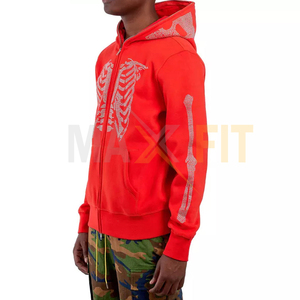Sudaderas con capucha personalizadas con estampado de transferencia térmica para hombre, con cremallera completa, impermeables, a prueba de viento, transpirables y cómodas, MAXFIT - Product Image 4