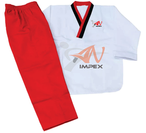 Uniformes professionnels de Taekwondo Polyester doux/coton respirant léger vêtements d'arts martiaux durables Logo personnalisé unisexe - Product Image 4