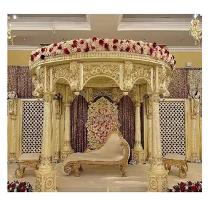 แมนดาลับสไตล์พระราชวังอันหรูหราสำหรับงานแต่งงานแบบตะวันตกของอินเดียมงกุฎที่สง่างาม - Product Image 1