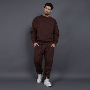 Ensemble de sweatshirts à capuche de jogging unisexe pour hommes à logo personnalisé pantalons de survêtement d'hiver à la mode fermeture à cordon logo avant - Product Image 5