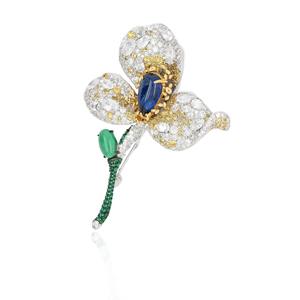 <b>Retro</b> Fashion Floral Luxury Sterling Silver Zircon Brooch for Wedding Engagement Party & <b>Gift</b> - Product Image 1