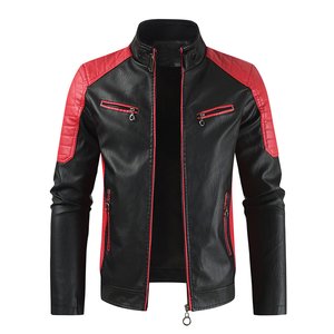 Fabricante personalizado Logo Biker Hombres 2025 A prueba de viento Moto Motocicleta Chaqueta de cuero Tallas grandes Técnicas impresas - Product Image 1