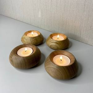 Portavelas de Madera Premium para Decoración del Hogar, Centro de Mesa para Balcón, Estilo Rústico Natural, Idea de Regalo para Pascua, Resistente al Calor - Product Image 6