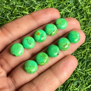 Green Mohava Round Cabochon 10mm Loose Gemstone Lot for Jewelry Making - Product Image 1