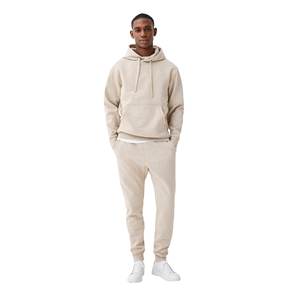 Ensemble de survêtement en coton de haute qualité personnalisé pour hommes, sweat-shirts et pantalons de survêtement, coupe régulière, décontracté, séchage rapide, écologique - Product Image 1