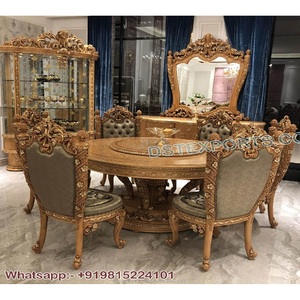 Ensemble de Table à manger, sculpté à la main, design Vintage, Style italien, élégant, pour salle à manger - Product Image 1