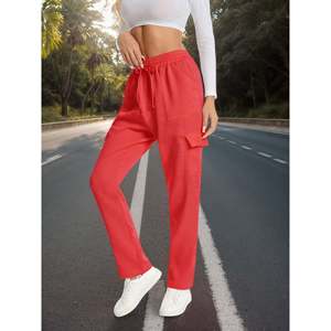 Pantaloni Cargo Leggeri e Traspiranti per Donne con Tessuto ad Asciugatura Rapida e Vita Elastica con Cordoncino - Product Image 5