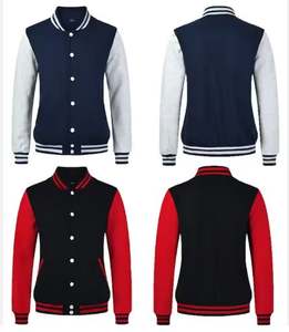 Chaquetas universitarias de talla grande para hombre, venta al por mayor, chaquetas universitarias en blanco, logotipo personalizado, chaqueta universitaria de hombre con letras lisas para hombre - Product Image 2