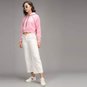 Service OEM directement de l'usine, meilleur matériel, sweats à capuche brodés pour femmes pour l'hiver, haut court à taux réglable pour femmes - Product Image 6