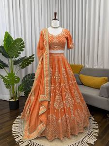 Lehenga Choli de style Bollywood, spécial pour les occasions, Lehengha Choli pour les mariages, prix de gros - Product Image 3
