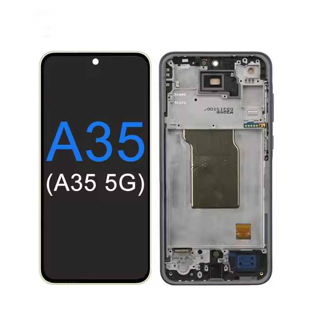 For A35 5G Mobile Phone LCD Touch Frame Replacement High Quality Original Digitizer 1 Year Warranty 100% Tested Screen