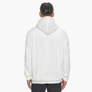Sweat à capuche zippé surdimensionné en molleton polyester/coton personnalisé OEM avec poche numérique et poche délavée pour homme - Product Image 2