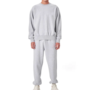 Nueva moda de alta calidad al por mayor de los hombres unisex jogging chándales logotipo personalizado casual fit joggers trajes conjunto - Product Image 3