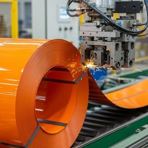 Bobina de Acero Galvanizado Prepintado PPGI GP250 Grado BS 120 GSM-0.55X900 MM Semiduro RAL2008 Naranja para Techos Z81-Z120 - Product Image 4